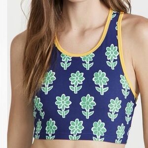 RHODE ladies Cobalt Floral “Mia” Swim Top NWT